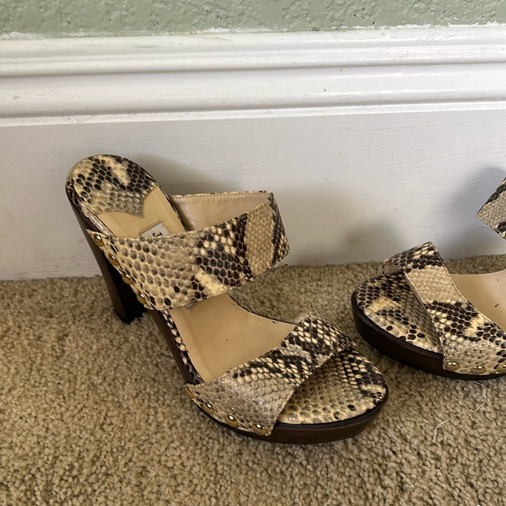 Jimmy choo wooden heels